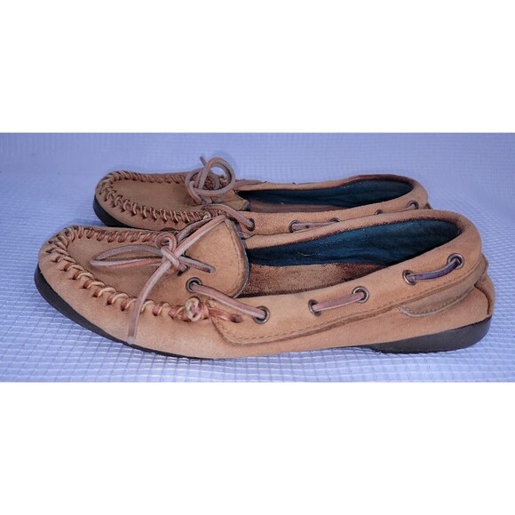 LL Bean Leather Brown Moccasins Women's size 8 - Picture 5 of 7